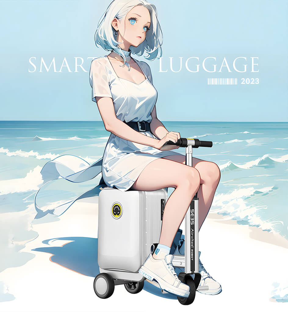 Airwheel SE3 riding Suitcase